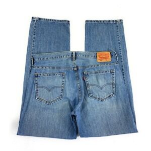 Levi's Men's 569 Loose Fit Straight‎ Leg Distressed Denim Blue Jeans 36x33*